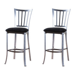 Alexa 30in Bar Stool in Silver (set of 2) - Bar Stools And Counter Stools