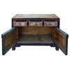 Chinese Old Flower Mongolian Sideboard Table TV Stand