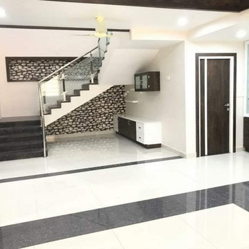 Low Cost Interiors for Duplex villa with 3BHK