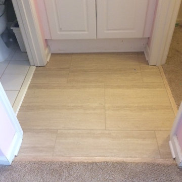 Schiff- Coretec Waterproof Tile Locking LVT for Jack/Jill Bath, etc.