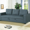 Polyfiber Fabric Convertible Sofa In Gray