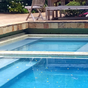Automatic Pool Cover on Freeform swimming pool