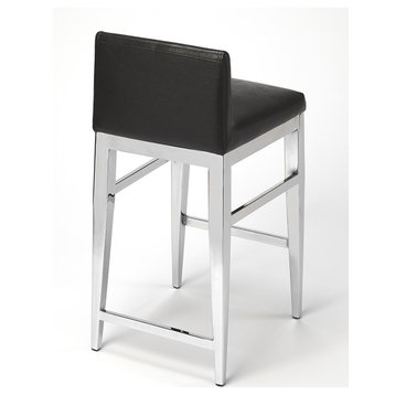 Kelsey Stainless Steel Faux Leather Counter Stool, 5324034