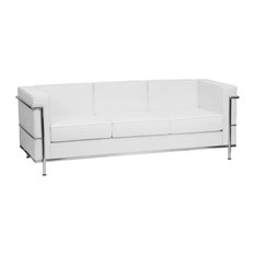 50 Most Por White Sofas Couches For 2018 Houzz Flash Furniture Hercules Regal Series Contemporary White Leather Sofa With Encasing Frame Sofas