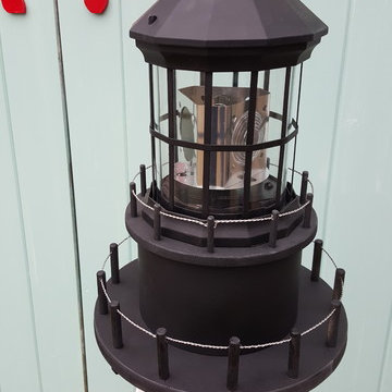 Lighthouse Newel Post, Rotating Light