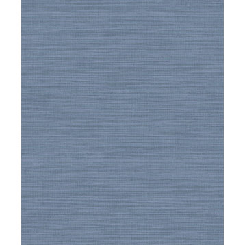 Ashleigh Blue Linen Texture Wallpaper Bolt
