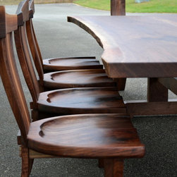 Live Edge Walnut Dining Set - Dining Sets