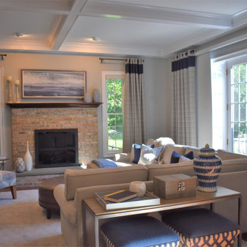 Blues and Gray Family Room -- Deena Doherty
