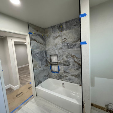 Home Remodel/ One Bath/paint/popcorn removal/LED Can lights/baseboards/Flooring