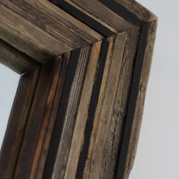 Harriot Multi Reclaimed/Recycled Wood Layered Mirror Frame - Wall Mirrors