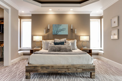 Example of a trendy bedroom design in Raleigh