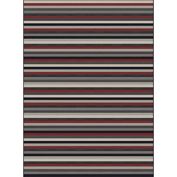 Dynamic Rugs Piazza 5034 Striped Outdoor Rug, Multi, 2'0"x3'7"