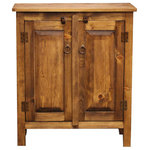 FoxDen Decor - Sol Small Rustic Vanity, 30"x20"x32", Single Sink - Our Sol Vanity is sure to add charm and character to any bathroom. It is 100% hand crafted by skilled Mexican artisans and lightly sanded and finished to preserve the rich character of the pine. It is accented with rustic wooden hinges used to hold the cabinet doors in place which makes this a true rustic piece.