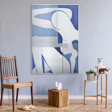 Abstract painting on canvas in frame "Sandy"