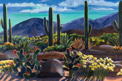 Example of a southwest home design design in Phoenix