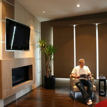 Fireplace with TV