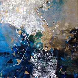 Glitter Tide - Mixed Media Art