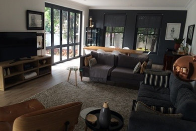 Inspiration for a contemporary family room remodel in Other