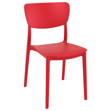 Monna Outdoor Dining Chair, Set of 2, Red