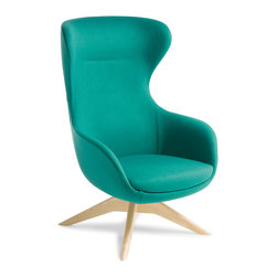 Elizabeth chair with natural timber base - Armchairs And Accent Chairs