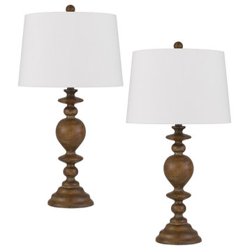 Kelford 28.75" Height Oak Brown Resin Table Lamp