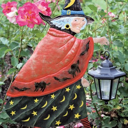 Gypsy Witch Solar Lantern Stake - Holiday Decorations
