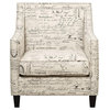 Emery French Script Chair & Ottoman