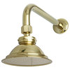 Kingston Brass Brass Shower Head With 12" Shower Arm Combo, Polished Brass