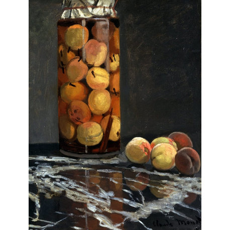 Tile Mural Still life fruit peach pot Kitchen Backsplash Ceramic Glossy