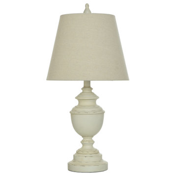 Mario Table Lamp, Distressed Cream