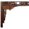 Chinese Vintage Wood Foo Dog Scroll Motif Tall Console Altar Table Hcs7280