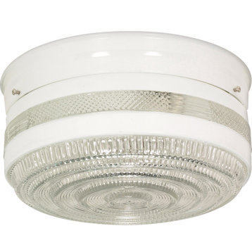 Nuvo Lighting 77/099 2 Light 10"W Flush Mount Ceiling Fixture - White