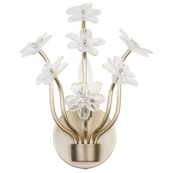 Wildflower 1 Light Wall Sconce, Gold Dust