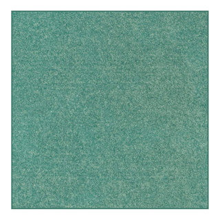 Home Queen Solid Color Area Rugs, Teal, 6' Square - Contemporary - Area ...