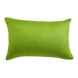 LINEN PILLOW - GREEN RECTANGLE - Decorative Pillows