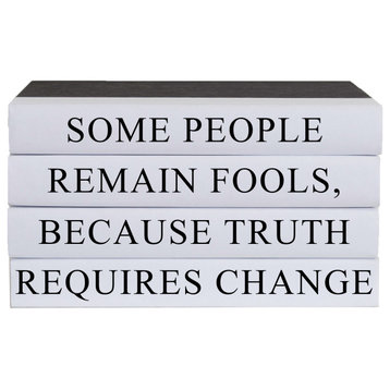 Truth Requires Change Quote Book Stack, S/4