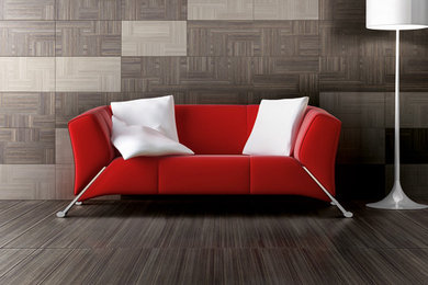 Example of a minimalist living room design in Seattle