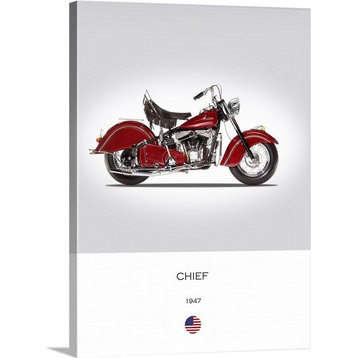 "Indian Chief 1947" Wrapped Canvas Art Print, 12"x16"x1.5"