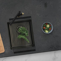 STYLISH 16in Graphite Black Single Bowl Undermount Stainless Steel Kitchen Sink