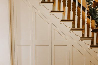 Example of a small beach style staircase design in Philadelphia