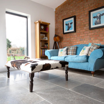 Industrial Barn: Farrow Grey Tumbled Limestone