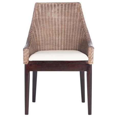 Carlos Rattan Sloping Chair Brown