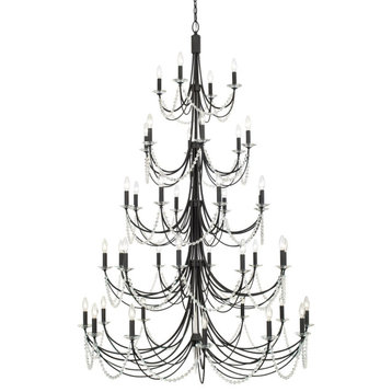 Varaluz 350C40 Brentwood 40 Light 48"W Taper Candle Style - Carbon