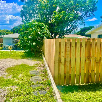 White vinyl fence