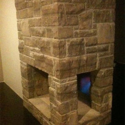 3 way Stone Fireplace - Outdoor Products