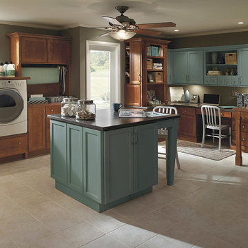 Painted Laundry Room Cabinets
