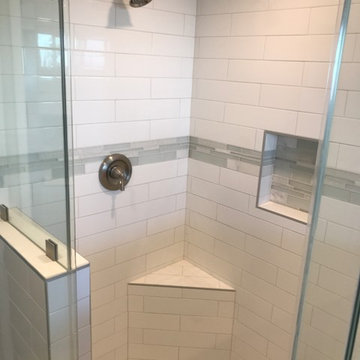 Bathroom Remodel with Blue Accent Tile