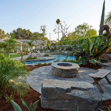 Backyard Swimming Pool Grotto Oasis