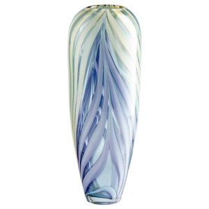 Palm Leaf Inspired Large Vase Green Tropical Vases By
