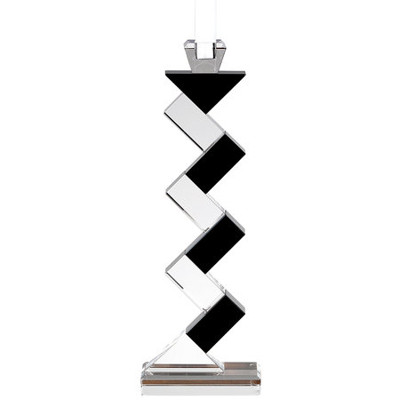 2 Piece Angela Black And White Candlestick Set, 14"